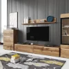 Mur Tv-hifi VITTORIO 7 Portes Chêne Wotan Sans Led Satisfait ou Remboursé 19