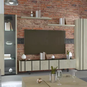 soldes ligne Lot De 2 étagères RUSTY 105 Cm Chêne 9