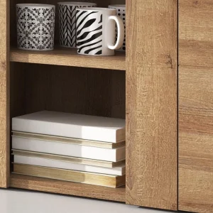 Commode Haute LARZAC 1 Porte Chêne Rivera solde en ligne 9