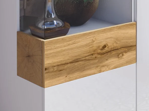aux meilleurs prix Commode SILAC 2 Portes (gauche) Blanc/chêne Wotan Sans Led 4