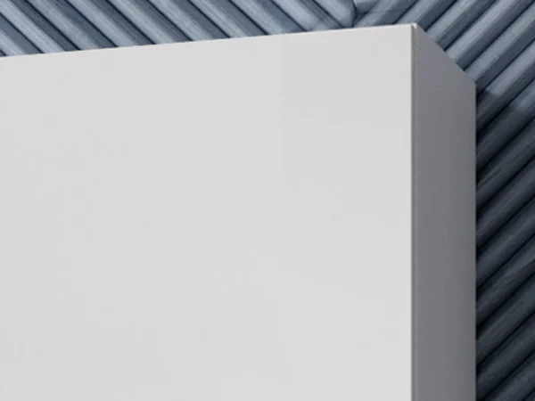 Armoire Murale HELA 1 Porte Vitrée Blanc Brillant Sans Led REMISE allant 3