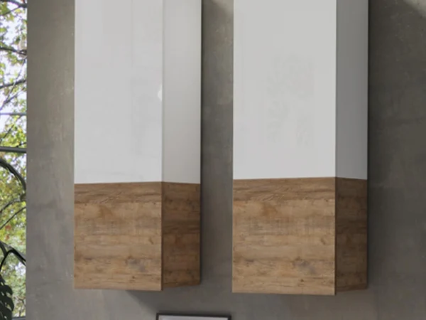 grande surprise Mur Tv-hifi POWAR 5 Portes Blanc/chêne Sandal 3