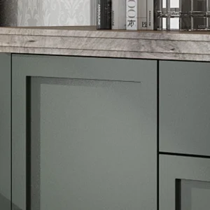 Commode EVOCO 3 Portes 1 Tiroir Chêne Ribbec/vert Top ventes 11