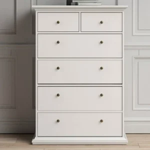 Commode PARISA 6 Tiroirs Blanc luxe soldes 10