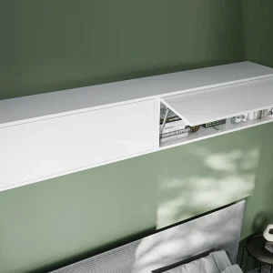 Armoire BARIO 1 Porte Abattante Blanc Mat marque pas cher en ligne 14
