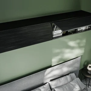 Armoire BARIO 1 Porte Abattante Chêne Noir soldes ligne 11