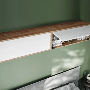 Top ventes Armoire BARIO 1 Porte Abattante Chêne Doré/blanc Mat 14