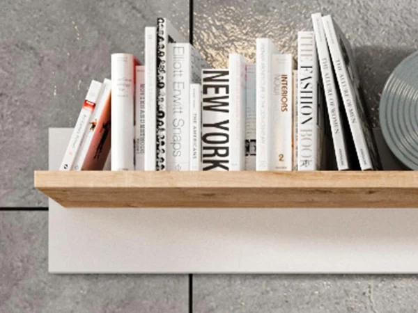 Étagère Murale BRILLAT 120 Cm Blanc/chêne Ribbec boutique en france 3