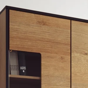 pas cher en ligne Armoire FRIDO 2 Portes Chêne Riviera/noir 10