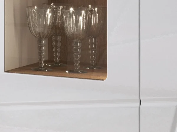 Commode Haute FUTURO 2 Portes Blanc Mat/blanc Laqué Distributeur Officiel 3