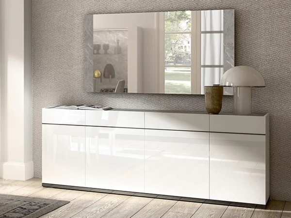 mode Miroir Rectangulaire MIRAS 138 Cm Marbre Gris 3