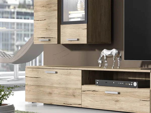 Mur Tv-hifi SAUNA 02 8 Portes Sanremo Sans Led mode pas cher 3