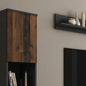 Mur Tv-hifi PARLO 6 Portes Matera/old Style soldes pas cher 9