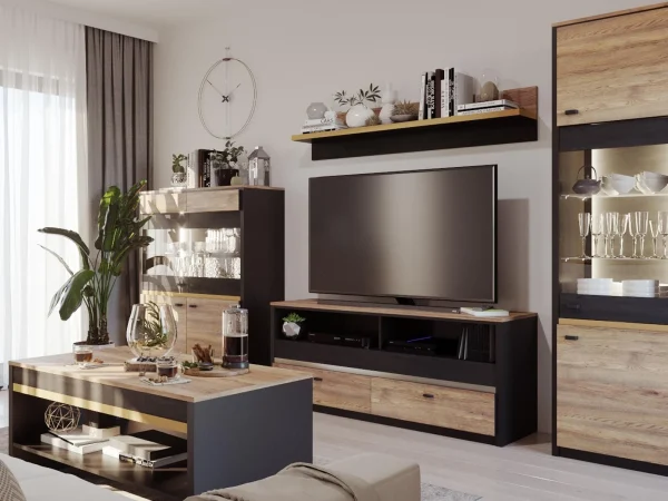 Étagère BELINI 150 Cm Chêne Versal/noir Vente 3