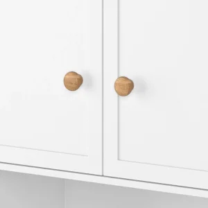 acheter en ligne Vaisselier SHELLY 2 Portes 1 Tiroir Blanc/chêne Nash 10