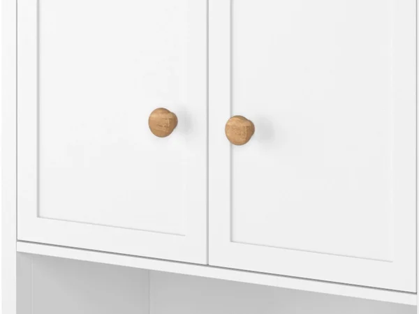 acheter en ligne Vaisselier SHELLY 2 Portes 1 Tiroir Blanc/chêne Nash 3