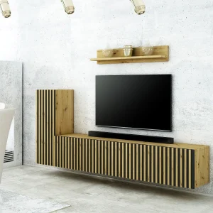 meilleure qualité Étagère LAMELO 100 Cm Chêne Artisan 8