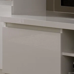 en solde Mur Tv-hifi ROMEO Blanc Laqué Avec Led 12