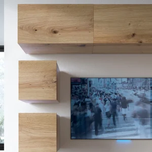 à prix promos Mur Tv-hifi ENJOLY 9 Portes 1 Tiroir Chêne Artisan 10
