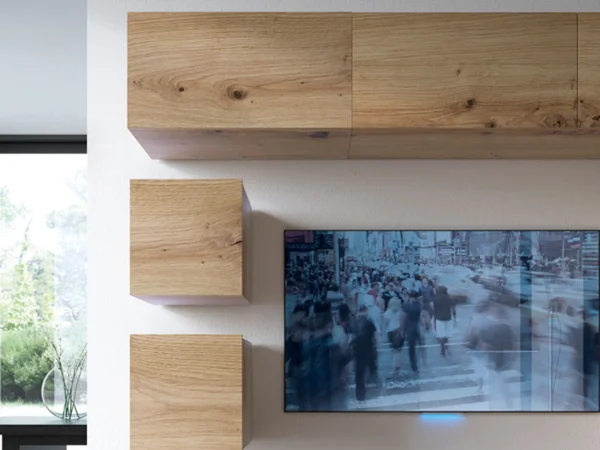 à prix promos Mur Tv-hifi ENJOLY 9 Portes 1 Tiroir Chêne Artisan 3