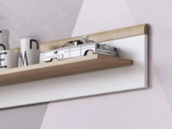 Étagère Murale PROMI 107 Cm Chêne Riviera/blanc boutique pas cher 3