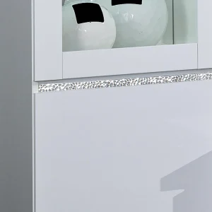 Vitrine REBECCA 2 Portes Blanc Laque Avec Led nouveau produit 9