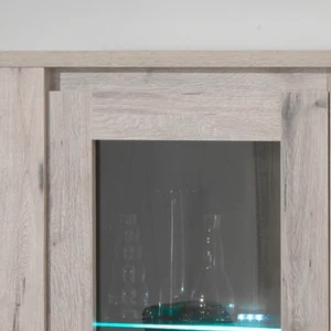 soldes magasin Vitrine WARRIOR 4 Portes Chêne Gris 9