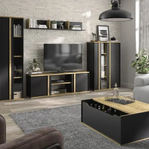 Étagère RAFFA 160 Cm Chêne Artisan/noir meilleure qualité 12