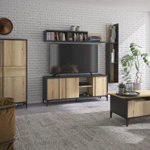 Étagère ESTELLE 160 Cm Chêne Helvezia/noir Livraison Standard/Rapide 12