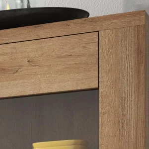 Commode Haute LARZAC 1 Porte Chêne Rivera solde en ligne 11