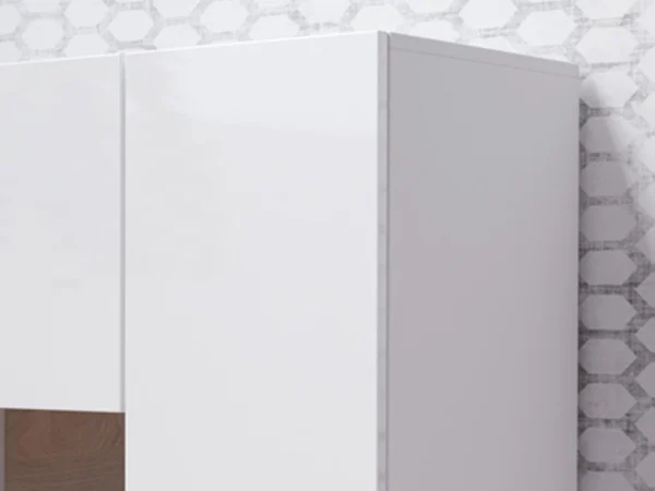 pas cher marque Commode SILAC 2 Portes (gauche) Blanc/chêne Wotan Avec Led 4