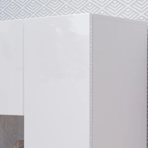 Officielle Commode SILAC 2 Portes (gauche) Blanc/béton Avec Led 11