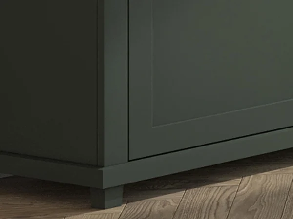 Commode EVOCO 3 Portes 1 Tiroir Chêne Ribbec/vert Top ventes 4