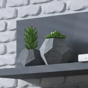 site pas cher Mur Tv-hifi BOTSWANA 2 Tiroirs 2 Niches Anthracite/chêne Ribbec 14
