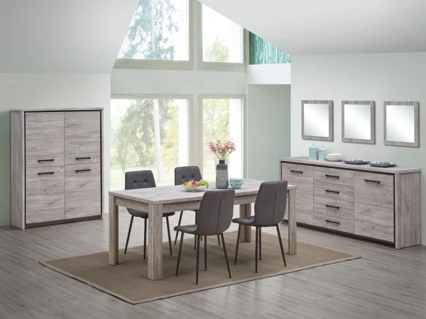 Lot De 3 Miroirs ELINA Chêne Gris destockage 4