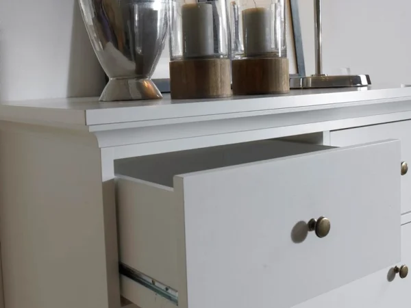 Commode PARISA 6 Tiroirs Blanc luxe soldes 4