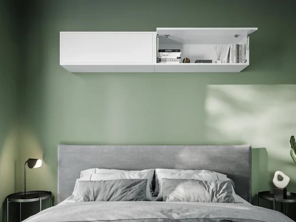 Armoire BARIO 1 Porte Abattante Blanc Mat marque pas cher en ligne 4