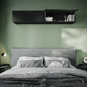 Armoire BARIO 1 Porte Abattante Chêne Noir soldes ligne 13