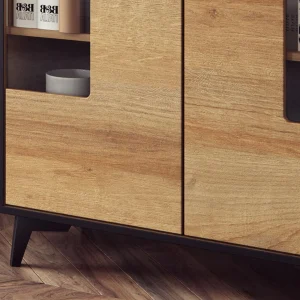 pas cher en ligne Armoire FRIDO 2 Portes Chêne Riviera/noir 12