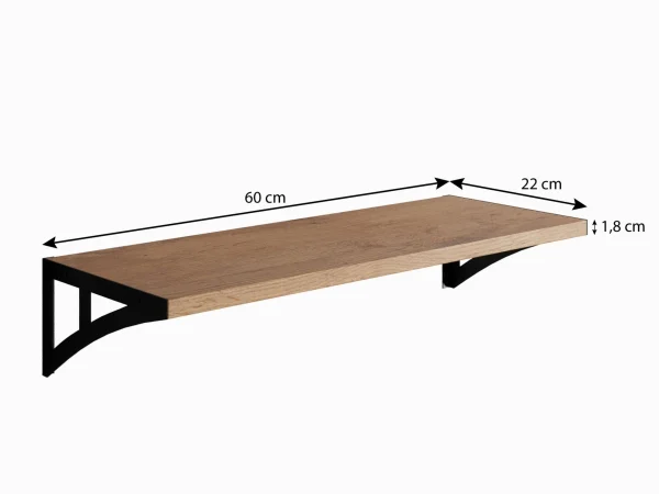 Étagère JULIO 60 Cm Chêne Lancelot soldes pas cher 4
