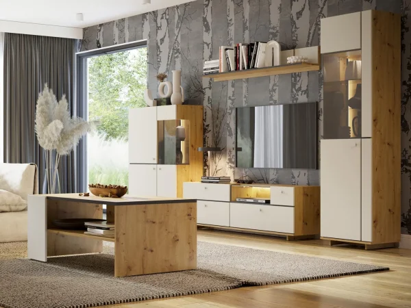 Prix très abordable Étagère MODO 150 Cm Chêne Artisan/blanc Alpin 3