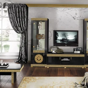vente luxe pas cher Miroir SIMBA 140 Cm Noir/or 11