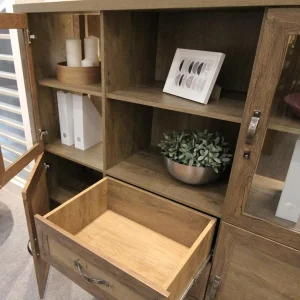 Armoire NEVAS 4 Portes 3 Tiroirs Chêne Lefkas vente luxe pas cher 12