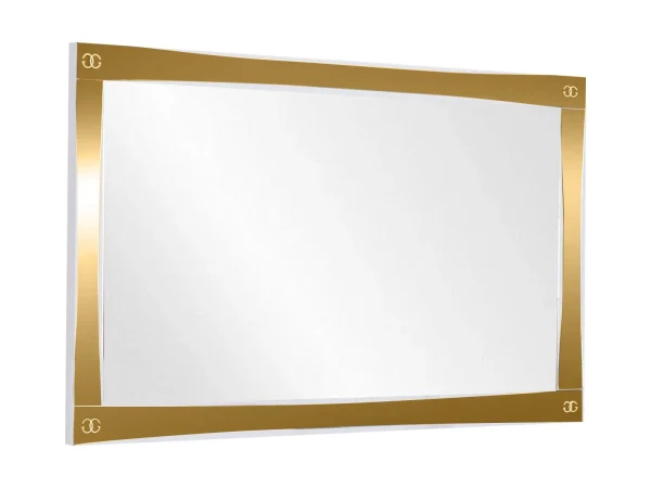 Miroir LUXOR 140 Cm Blanc/or magasins pas chers 4