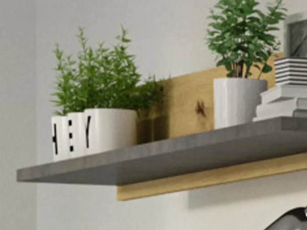 acheter Étagère Murale XELA Chêne Artisanal/gris 4