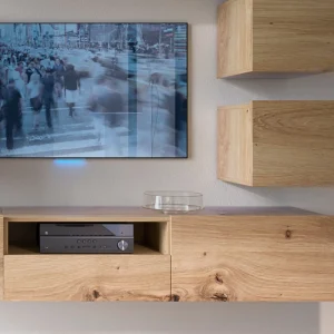 à prix promos Mur Tv-hifi ENJOLY 9 Portes 1 Tiroir Chêne Artisan 12
