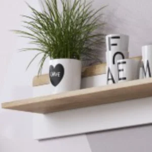 Étagère Murale PROMI 107 Cm Chêne Riviera/blanc boutique pas cher 12