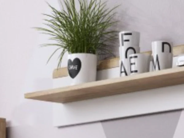 Étagère Murale PROMI 107 Cm Chêne Riviera/blanc boutique pas cher 4