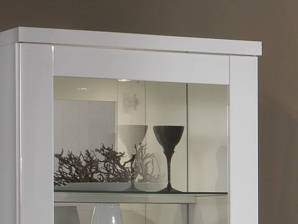 en solde Mur Tv-hifi ROMEO Blanc Laqué Avec Led 5