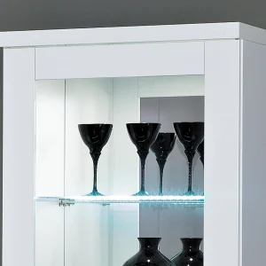 Vitrine REBECCA 2 Portes Blanc Laque Avec Led nouveau produit 11